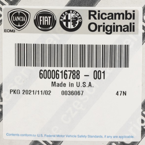 Fiat OE Охолоджувач клапана EGR Fiat OE 6000616788
