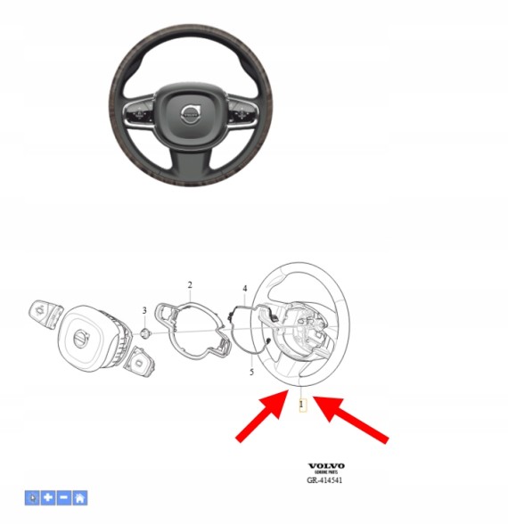Volvo OE ОБІД КЕРМА VOLVO XC90 S90 V90 XC60 OEM/OE 31407816