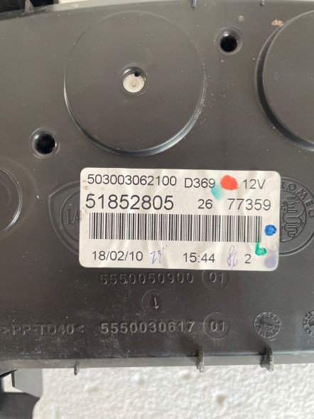 Fiat OE ЛІЧИЛЬНИК ГОДИННИКІВ FIAT PUNTO EVO 51852805