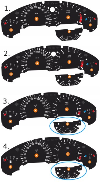 Moman 0089688089873 BMW E36 Custom Carbon Gauge стоїть на годиннику MoMan