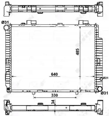 NRF 53784 Охолоджувач води 53784 nrf mercedes клас е (w210)