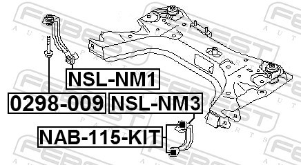 NSL NM1 FEBEST Тяга стабілізатора