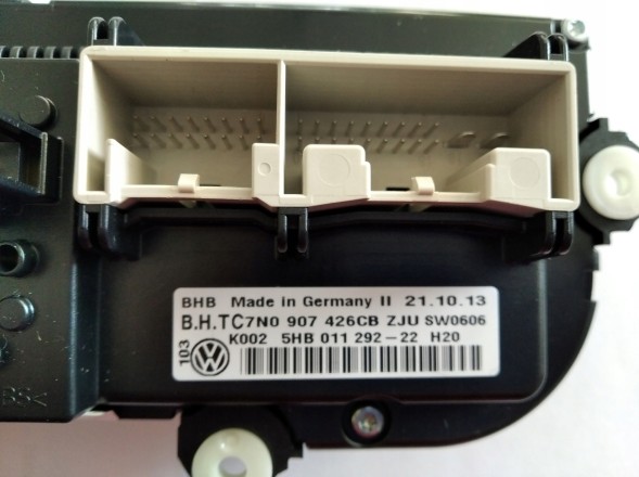 Volkswagen OE 7N0907426CB ПАНЕЛЬ КОНДИЦІОНА VW CC VW EOS VW PASSAT B7 VW JETTA VW CADDY
