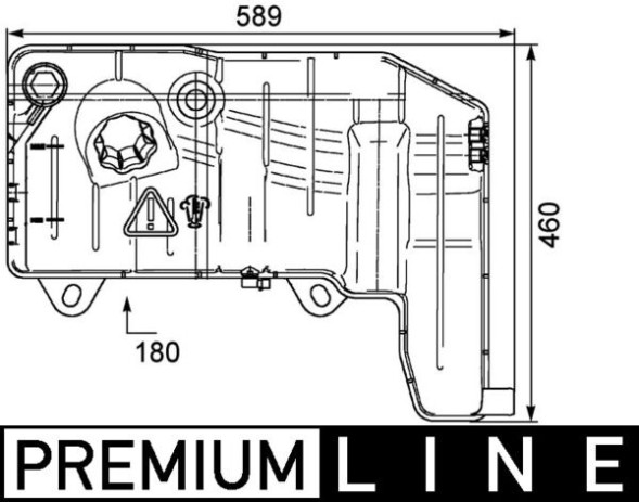 V-maxzone Part VIC-126347 Розширювальний бачок охолоджуючої рідини CRT 55 для IVECO STRALIS I,