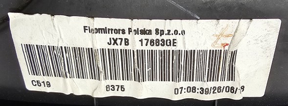 Ford OE JX7B-17683GE FORD OE ORG ORG ЗОВНІШНЄ ДЗЕРКАЛО ЛІВЕ 8PIN FORD FOCUS MK4 - JX7B-17683EE