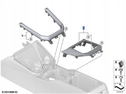 BMW OE ДЕКОРАТИВНА НАКЛАДКА Декоративна планка передньої панелі BMW X3 G45 51165A443A4