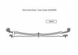 PSF 7485143193 Ресора задня 3-перова (2+1) Renault Maxity / Nissan Cabstar 2007 - 2016