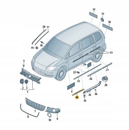 Volkswagen OE 5K4853537GTF9 ПЛАНКИ НАКЛАДКИ ПОРОГОВІ КОМПЛЕКТ L+P "STYLE" VW ГОЛЬФ 6 TOURAN