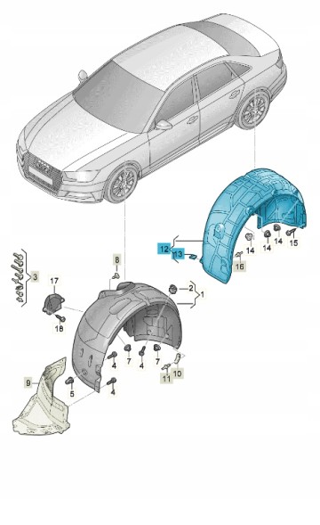 Audi OE НОВЕ ОРИГІНАЛЬНЕ AUDI 8W6810171E НАКЛАДКА НА ПОРІГ
