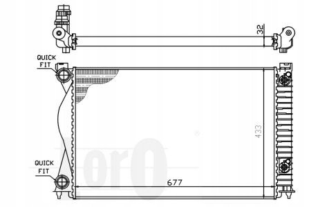 Abakus 003-017-0021 Радіатор охолодження depo /автомат. Кпп/ audi a6 (4f) 2.0tdi 04-08