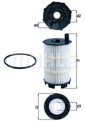 OX350 4D MAHLE ORIGINAL Фільтр оливи