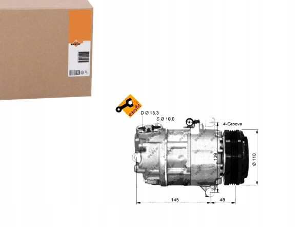 NRF 32493 Nrf компресор кондиціонера bmw 318d 03-