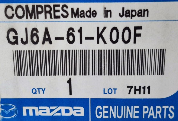 Mazda OE GJ6A61K00F Компресор кондиціонера Mazda CX-7 Mazda 6 ОРИГІНАЛ