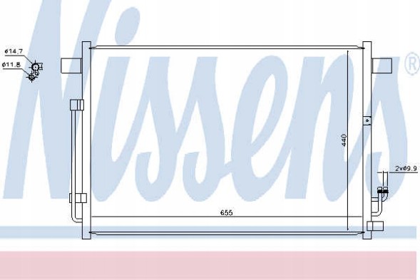 Nissens 940403 Конденсер nissan murano 08- 3.5i авто 940403