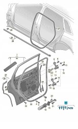 Audi OE НОВИЙ ОРИГІНАЛЬНИЙ AUDI 4KE098620A 1 КОМПЛЕКТ КРІПЛЕНЬ ДЛЯ ДВЕРЕЙ