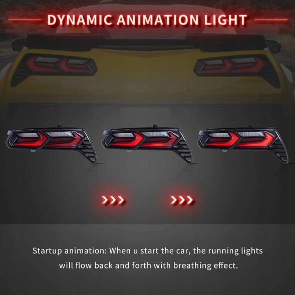 VLAND 25S291-1 mhm Світильники тиль kpl Vland Led Neon Динамічні діоди Chevrolet Corvette c7 2013-20