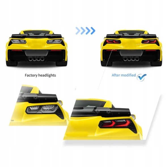VLAND 25S291-1 mhm Світильники тиль kpl Vland Led Neon Динамічні діоди Chevrolet Corvette c7 2013-20
