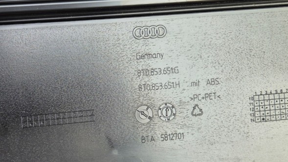 Audi OE GRILL PRZÓD AUDI A5 8T0 LIFT 2011-2016 POD PDC BLACK Муляж решітки радіатора GRILL Audi A5 8T0 LIFT 11-16 PDC OE 8T0853651H G BLACK NEW