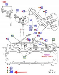 Ford OE НАБІР З ДВОХ ТРУБОК ВПРИСКУВАННЯ ПАЛИВА 3-4 2.5Л TDCI 7193969 _ 934F-9N868-DC2A