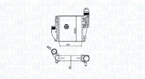MAGNETI MARELLI 351319205330 Охолоджувач повітря інтеркулер 351319205330