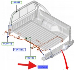 Ford OE ДЖГУТ ПРОВОДІВ ДЛЯ ЗАДНІХ ДАТЧИКІВ ПАРКУВАННЯ FORD RANGER 2011-2015 OE 1734378 _ AB39-19B516-CB