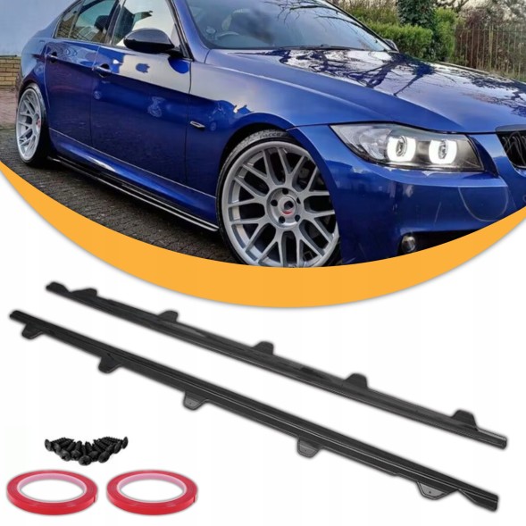 Китай Dokładki boczne BMW E90 E91 Накладки на пороги BMW E90 E91 чорний глянець