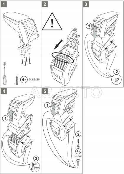 Rati C06018A Підлокітник Стандарт для Opel Mokka, 2012-2020 рік