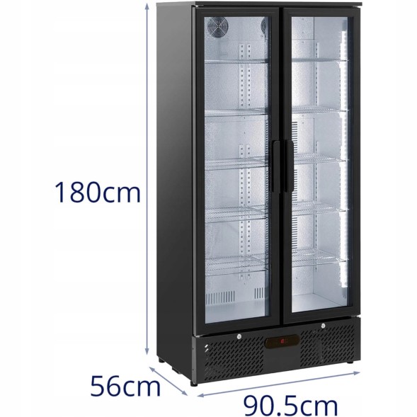 Китай WEW-SC-HP-1017905 Холодильник барний Royal Catering 2-дверний 458 л 295 Вт HoReCa