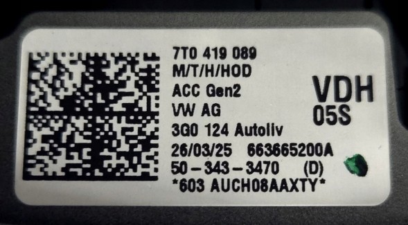 Volkswagen OE 7T0419089 VDH VW Nowa Б/у кермо нагрівальне ACC VW Crafter Transporter Multivan T7 7T0419089 VDH