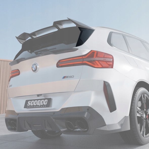 Китай T-538 Карбонові Сплітери Заднього Скла BMW X3 G45, стиль SQ (Dry-Carbon)