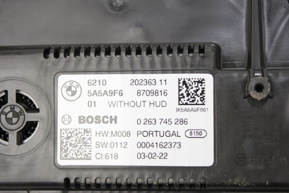 BMW OE 5A5A9F6 8709816 0263745283 ЛІЧИЛЬНИК LED ГОДИННИКІВ БЕЗ HUD BMW F40 F44 2GC 5A5A9F6