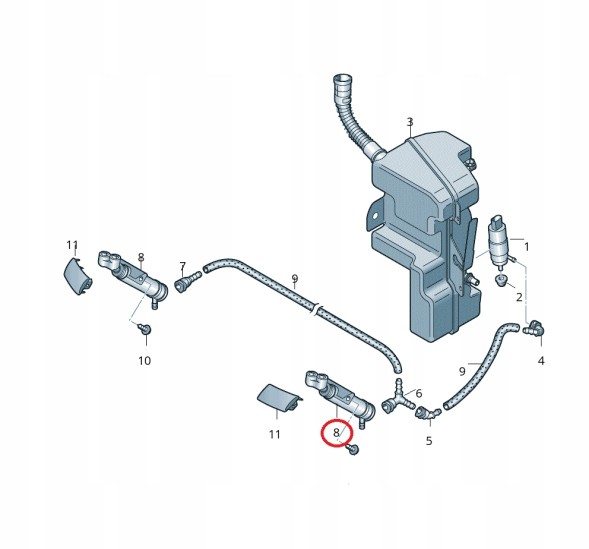 Audi OE 8U0955101B Audi q3 насадка рідини омивача фари омивач oe 8u0955101b орг.