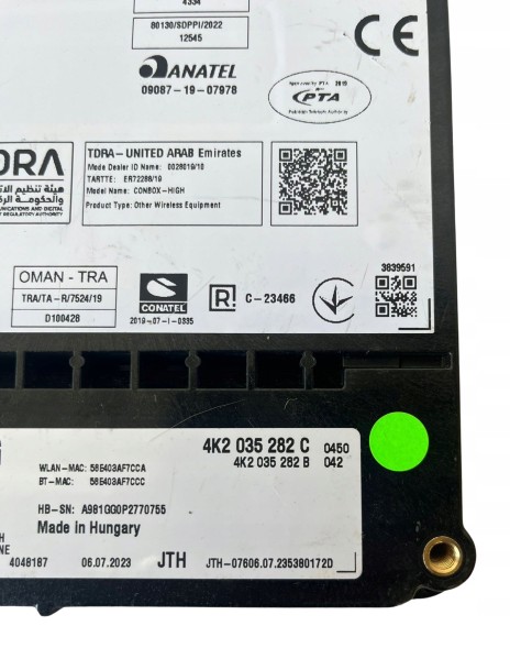 Audi OE 4K2035282C 4K2 035 282 C Модуль контролера Audi SOS 4K2035282C
