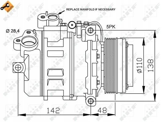 NRF 32123 Компресор кондиціонера nrf 32123
