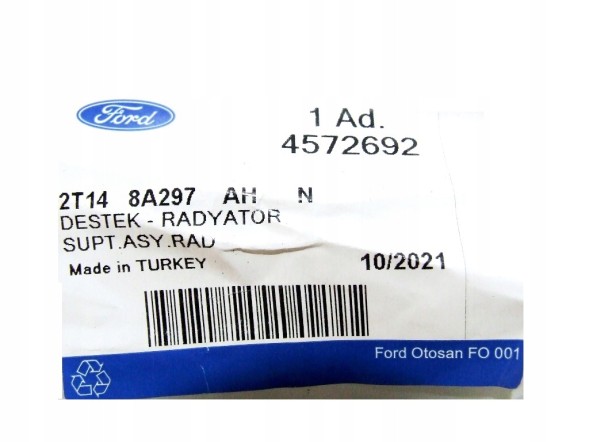 Ford OE 4572692 2T14-8A297-AD БАЛКА ПІД РАДІАТОРИ ОХОЛОДЖЕННЯ FORD TRANSIT TOURNEO CONNECT 2002 - ОРИГІНАЛ 4572692