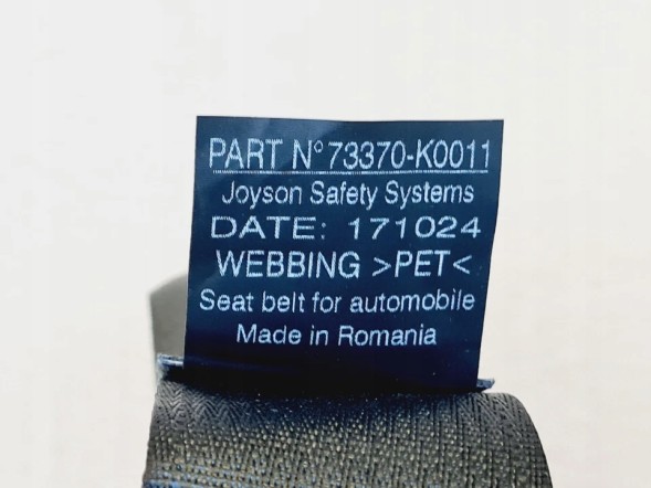 Toyota OE TOYOTA YARIS IV 2020-2026 РЕМІНЬ БЕЗПЕКИ ЗАДНІЙ ЛІВИЙ ОРИГІНАЛ 73370-K0011