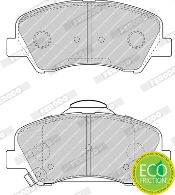 FDB4623 FERODO Комплект гальмівних колодок з 4 шт дисків