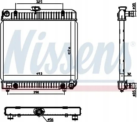 Nissens 62740 Охолоджувач води 62740 nissens mercedes