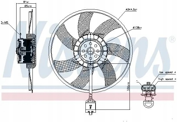Nissens 850062 Вентилятор радіатора 850062 nissens шевроле опель