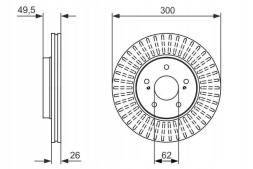 Bosch 0 986 479 787 Гальмівний диск передній вентильований 0 986 479 787