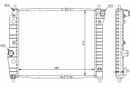 Nissens 61636/NIS Nissens охолоджувач двигуна (мануальний) chevrolet ave + помічник водія #28