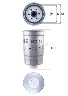 KC18 MAHLE ORIGINAL Фільтр палива