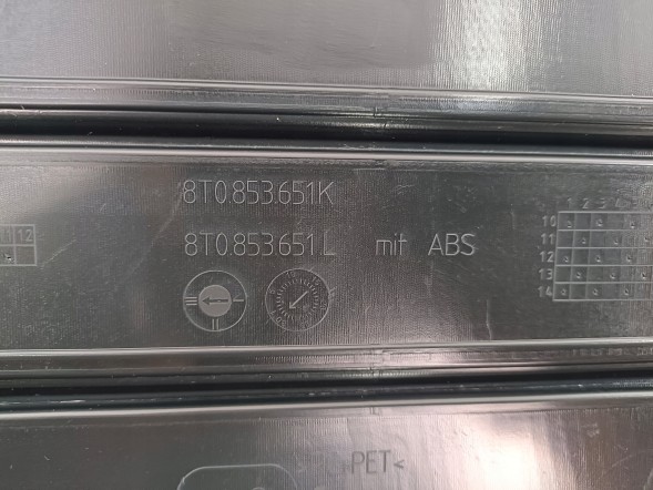 PA 8T0853651K РЕШІТКА-АТРАПА GRILL AUDI A5 8T0 LIFT 2011 2012 2013 2014 2015 ПОВНІСТЮ ЧОРНА МАТОВА