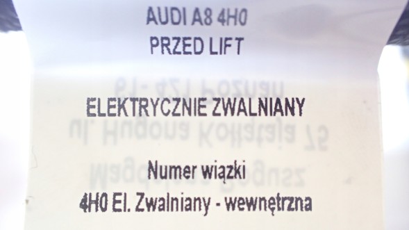 VAG-SYSTEM 4H0800491 4H0907383 4H0 WIĄZKA PFL ДРУГ ПРОВОДІВ БУКСИРУЮЧОГО ГАКА AUDI A8 4H0 БУКСИРУВАЛЬНИЙ ГАК ПЕРЕД ПІДНІМОМ