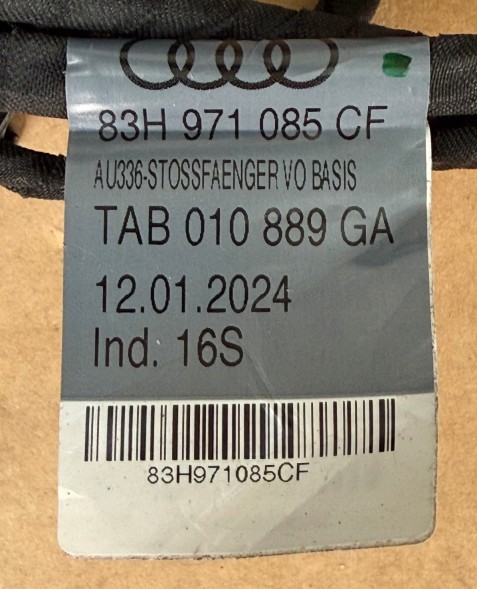 Audi OE 83H971085CF 83H971085 CF TAB 010 889 GA НОВА ПРОВОДКА БАМПЕРА AUDI Q3 F3 83H971085CF OEM