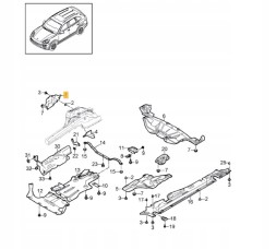 Porsche OE 95850428500 Накладка на передній бампер Porsche Cayenne