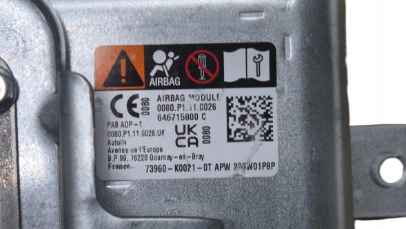Toyota OE PODUSZKA AIR BAG W DESKĘ TOYOTA YARIS IV P21 2020- MAZDA 2 2022- AIRBAG Подушка безпеки пасажира в Дошку Toyota Yaris IV 20- Mazda 2 NEW