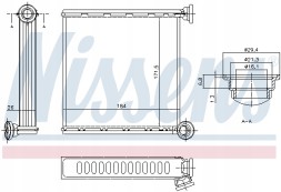 Nissens 73980 Теплообмінник опалення салону nissens 73980