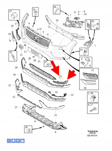 Volvo OE ЗАГЛУШКА ПРОТИВТУМАННОЇ ФАРИ ПРАВА VOLVO XC90 2020- OEM/OE 31694565