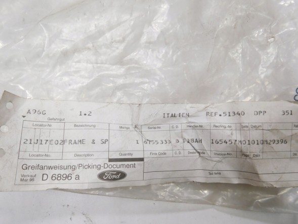 Ford OE Спинка переднього сидіння Ford Fiesta 1989-1996 OE 6755333
